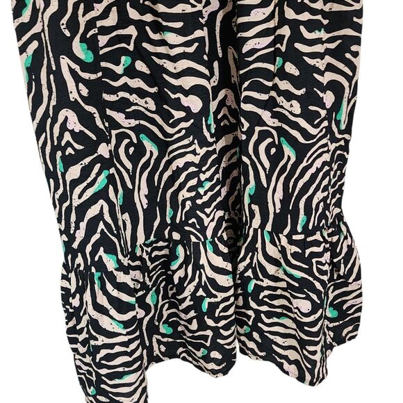 Nine West Mini Dress L Puff Sleeve Smock Back Ruffled Bottom - Picture 5 of 7